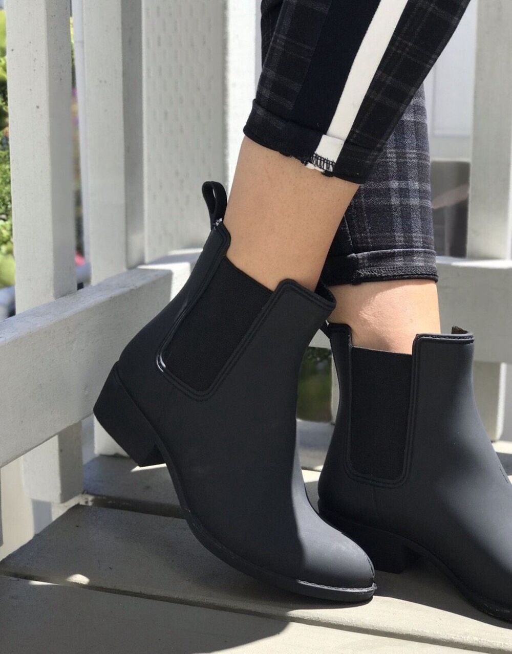 Jeffrey Campbell Cloudy Waterproof Platform Chelsea Rain Boots - Size 7